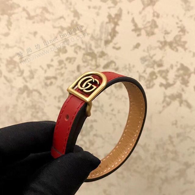 GUCCi飾品 古馳真皮手鐲 明星同款 Gucci女手鐲  zgbq1095